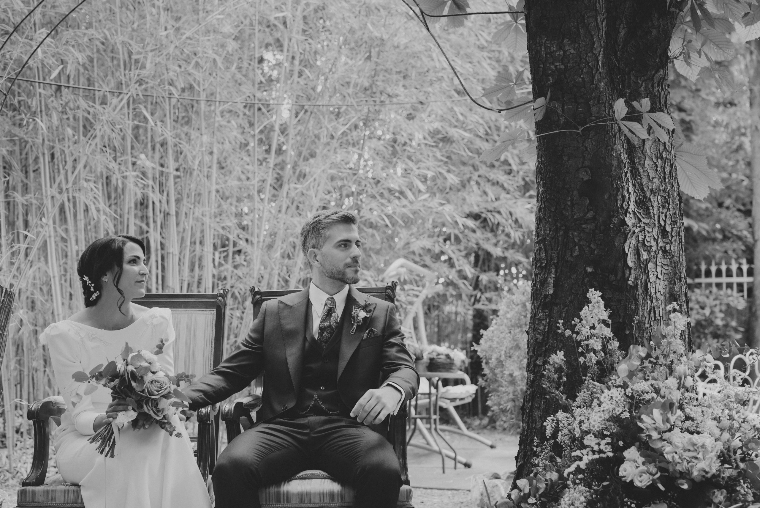 pareja celebrando su boda en Huesca