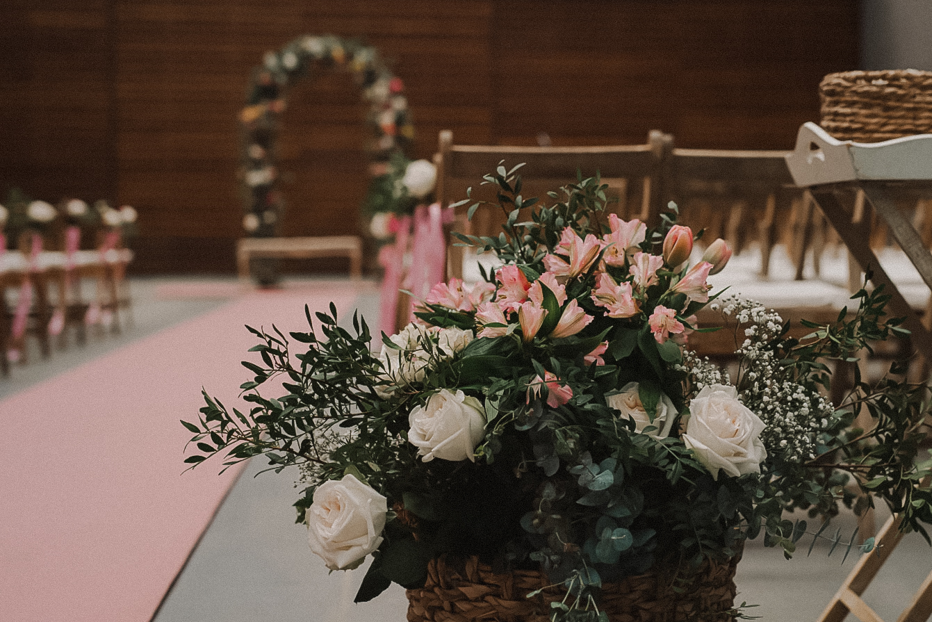 decoración sencilla en boda civil