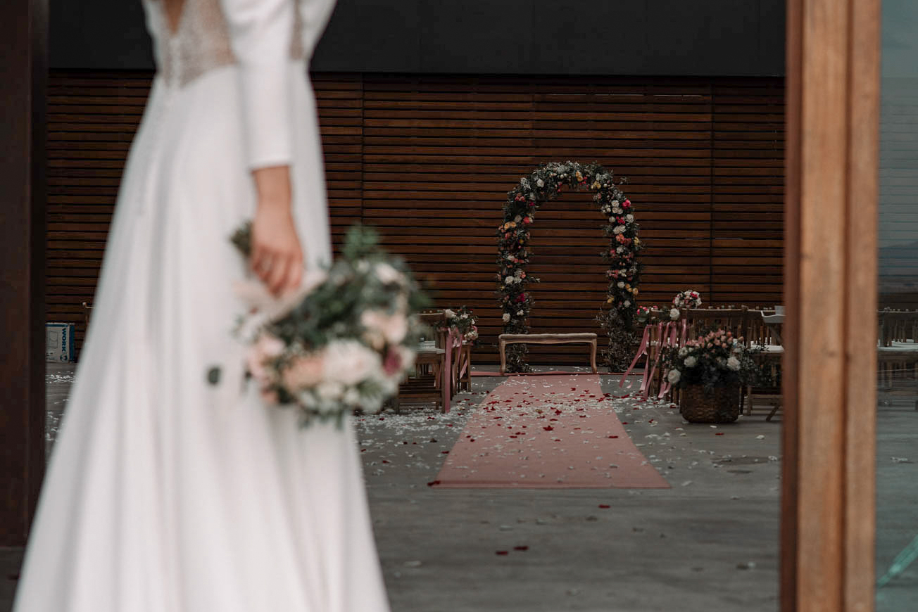 ramo de novia en boda civil